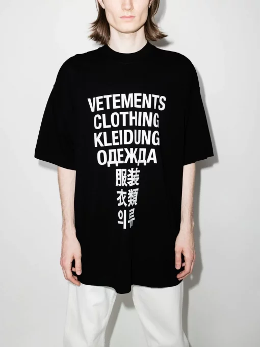 VETEMENTS Translation print cotton T-shirt 2