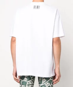 VETEMENTS barcode-print short-sleeved T-shirt white 2