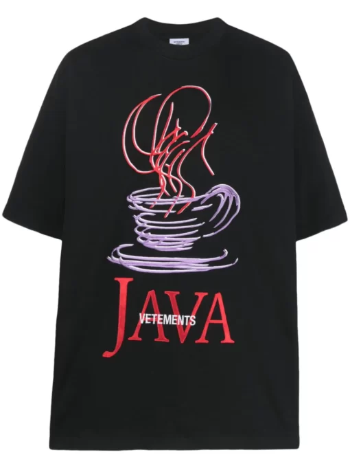 Vetements Java Logo Printed T-Shirt