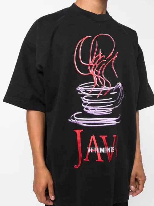 Vetements Java Logo Printed T-Shirt 6