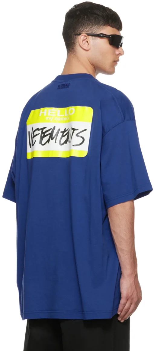 VETEMENTS My Name Is Vetements T-shirt blue