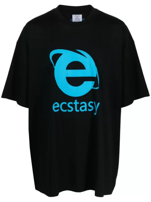 Vetements Ecstasy Graphic Print logo T-shirt