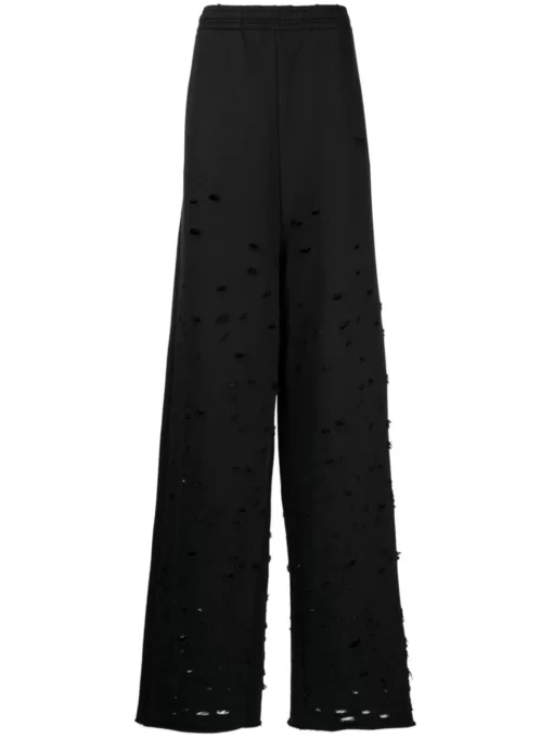 Vetements Ripped Detailing Cotton Track Pants